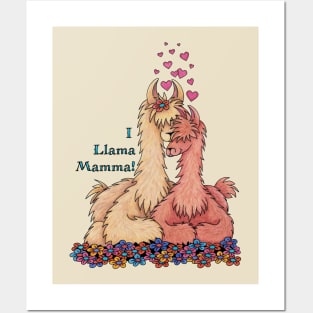 Llama Momma Posters and Art